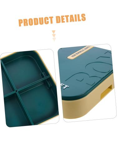OUNONA Container Organizer Candy Compartments Household Design Compartment Multiple Candies Case Storage 25.5X6CM Green - Buy Online on GoSupps.com