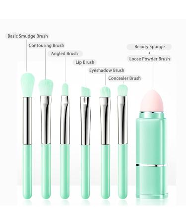 FHI7 Acrylic Green Makeup Brushes Set | Premium Quality & International Shipping - Buy Online on GoSupps.com