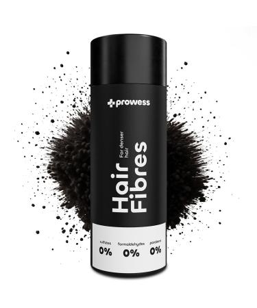 Prowess Dark Brown Hair Fiber - 27g - Natural & Vegan - Texturizes & Densifies - Hair Densifying Powder for Men & Women - Cotton Hair Fiber - Formaldehyde and Sulfate Free