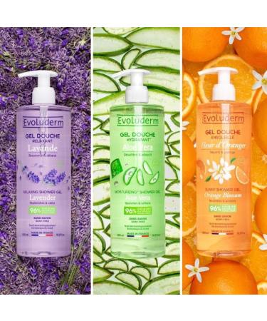  Evoluderm EVOLUDERM Sunny Orange Blossom Shower Gel - 500 ml - 96% Natural Origin - Vegan - Made in France - Buy Online on GoSupps.com