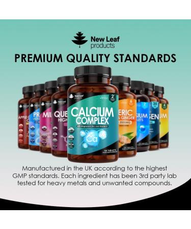 Calcium Magnesium Zinc & Vitamin D Supplement - 120 High Strength Tablets - Made in UK - Buy Online on GoSupps.com