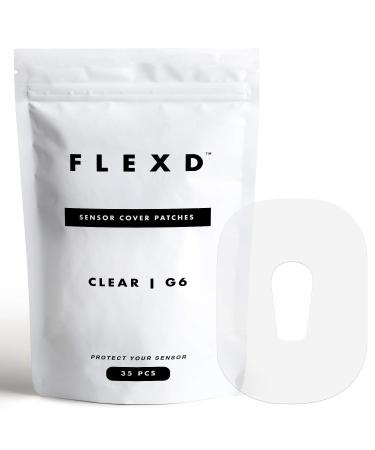 Flexd - G6 Adhesive Patches (35 Pcs)   Clear Transparent   Durable Waterproof Adhesive Overpatch G6