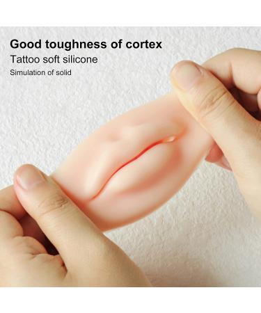 3Pcs 3D Silicone Fake Lips for Makeup Practice - Mixed Color | Tattoo Training Skins for Permanent Makeup - Soft Silicone - Buy Online on GoSupps.com