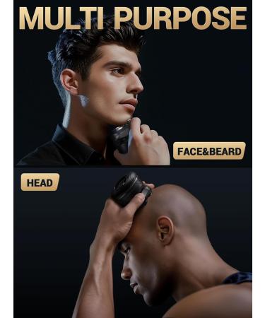 Buy Electric Head Shaver for Bald Men - Rechargeable Hypoallergenic Cordless Razor Waterproof Wet/Dry Manscape Trimmer with Type-C Charge - Buy Online on GoSupps.com