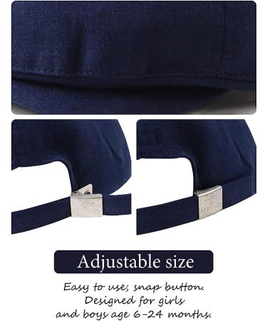 Yuoahcn Toddler Baby Newsboy Cap | Kids Driver Hat Beret Cap | Navy | 6-12 Months - Buy Online on GoSupps.com
