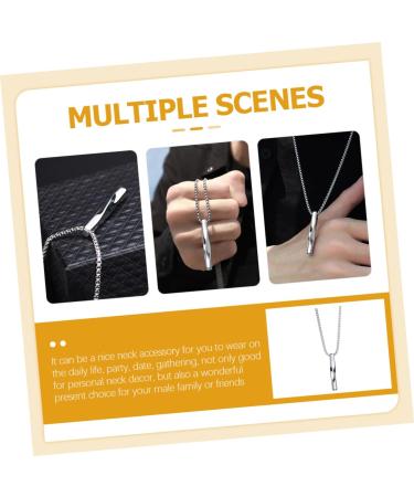 Yardenfun Geometric Hip Hop Necklace Men Pendant Neck Chain Mens Necklaces Male Titanium Steel Accessories Man - Buy Online on GoSupps.com