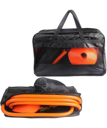 TOCO FREIDO 20ft Speed & Agility Training Set - 12 Rung Agility Ladder, 4 Hurdles, 12 Cones, 2 Bands, Parachute - Dark Orange - Buy Online on GoSupps.com