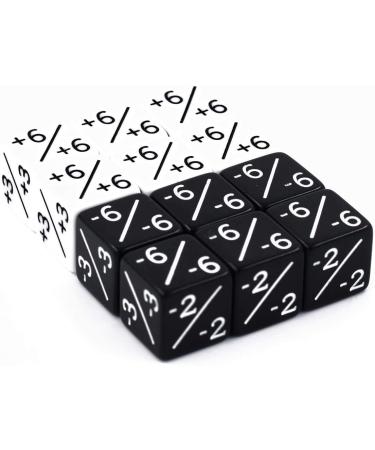 HDdais 12 Pcs Token Dice Counters - Cube D6 Dice Loyalty Dice for Magic the Gathering, MTG, CCG, Card Gaming Accessory,
