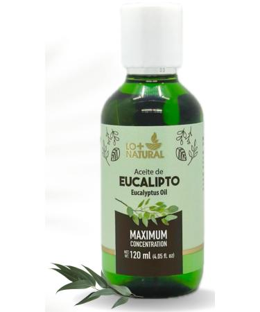 LO+NATURAL Eucalyptus Oil Maximum Concentration (120 ml) ACEITE DE EUCALIPTO 4.05 oz