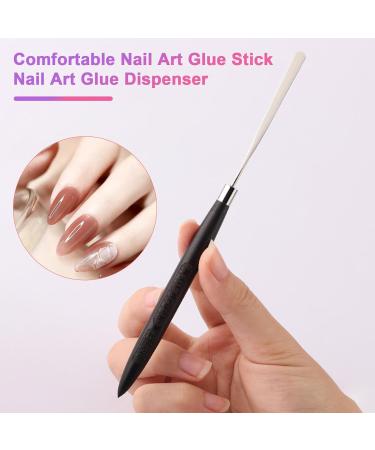 YOXIER Convenient Nail Manicure Glue Mixing Stick Professional Art Tools Stainless Steel Area Easy to Clean Eco-friendly Sandalwood Pen Women B - Buy Online on GoSupps.com