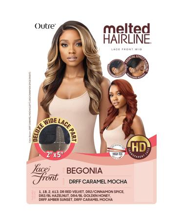 Outre Synthetic Melted Hairline HD Lace Front Wig - BEGONIA (DRFF CARAMEL MOCHA) - Premium Quality Synthetic Wig - Buy Online on GoSupps.com