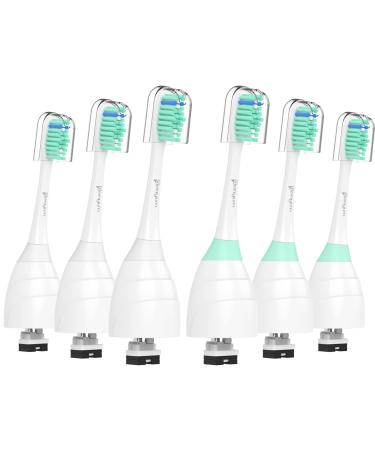 Replacment Brush Heads Compatible with Philips Sonicare E-Series Essence, Xtreme, Elite, Advance, and CleanCare Electric Toothbrush, Toothbrush Replacment Heads Refills, 6 Pack Best 6 Pack