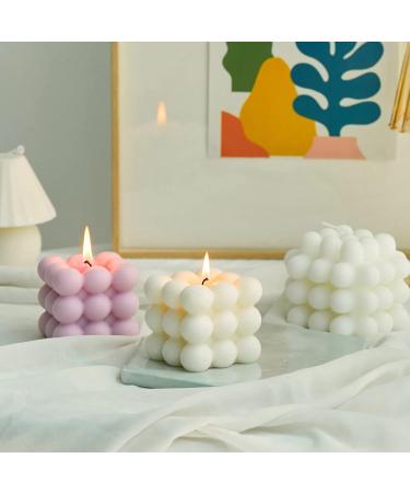 Buy Small Blue Bubble Cube Candle - Aromatherapy Soy Wax Scented Candle for Relaxation | Perfect Birthday Gift 1PC - Buy Online on GoSupps.com
