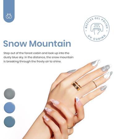 Beetles 6 Colors Gel Nail Polish Set - Snow Mountain Collection Grey Nude Blue Glitter Green Gel Polish Kit Soak Off Nail Uv Lamp Winter Gel Nail Kit Manicure Kit Salon Nail Art Design - Buy Online on GoSupps.com