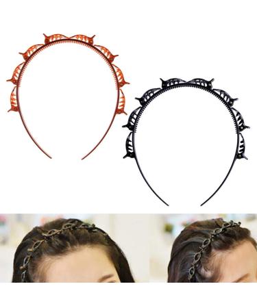 Hairstyle help hair ripe with clips headband baby girls hairpins hairdressing hair bands for women headband hair holder hair accessories (2PC)