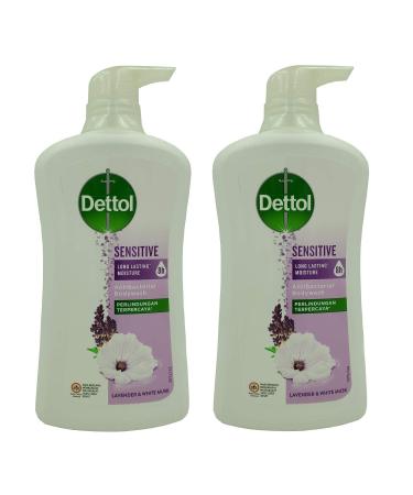 Dettol Anti Bacterial pH-Balanced Body Wash Sensitive 21.1 Oz / 625 Ml (Pack of 2) for Moisturizing