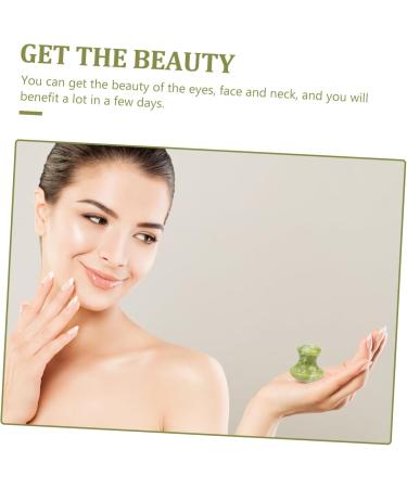 Mikinona 2pcs Neck Massager Tool Face Massager Eye Massager Eye Face Beauty Massagers Roller Rose Quartz Jade - Buy Online on GoSupps.com