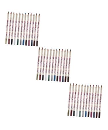 FOMIYES 36 Pcs Black Pencil Colored Pencil Blue Eyeshadow Eyeliner Pen Lip Liner Make up Miss Eyebrow Pencil 1 count (Pack of 1) As Shownx3pcs