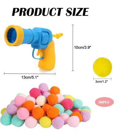LPMXYW 35pcs Cat Ball Gun Interactive Toy Plush Ball Shooting Gun for Cats Cat Toy Launcher Launcher Cat Colorful Plush Toy Balls for Funny Cat Toys Indoor Kitten for Training Playing Pet Supplies - Buy Online on GoSupps.com