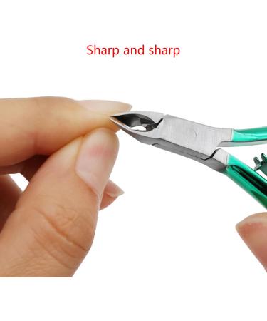 Cuticle Scissors Stainless Steel Manicure Pedicure Tools Dead Skin Scissor Nipper Golden/Silver/Rainbow Silver F - Buy Online on GoSupps.com