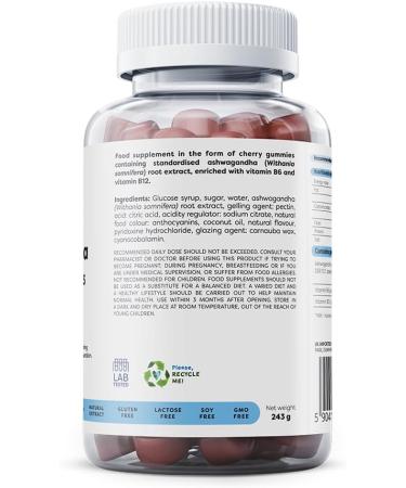 Osavi Ashwagandha 375mg Gummies Cherry 90 gummies - Buy Online on GoSupps.com