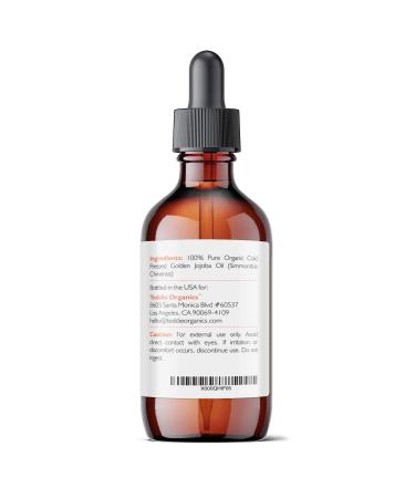 Teddie Organics Golden Jojoba Oil 100% Pure Organic Cold Pressed & Unrefined 4oz - Natural Moisturizer for Face, Hair & Sensitive Skin - Carrier Oil for Essential Oils - Buy Online on GoSupps.com