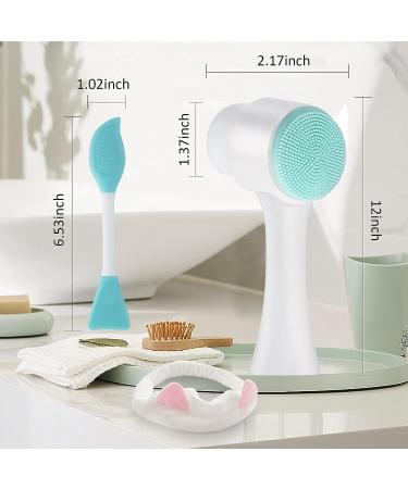 Silicone Dual-Sided Face Brush for Gentle Facial Cleansing - Manual Facial Cleaning Tool for Deep Skin Care - Buy Online on GoSupps.com