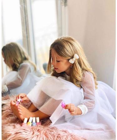 Miss Nella Summer Movement Nail Polish Set Non-Toxic Peel-Off Glitter for Kids | Pink Purple Peach & Yellow | Water-Based & Odorless - Buy Online on GoSupps.com