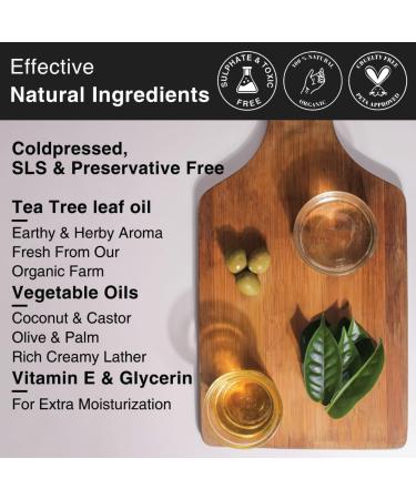 Buy 100% Pure Tea Tree Soap Bar | Handmade Cold Processed Body Wash | Premium Natural Soap (5 Oz) - Best for Skin Care - Buy Online on GoSupps.com