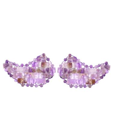 1 Pair Jade Eye Eye Care Cooling Eye Eye Eye Eye for Bags Under Eyes Sleeping Sleeping Glasses Amethyst Blindfold Purple