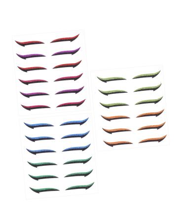 Angoily 54 Pairs Anti Sweat Eyeliner Eyeshadow Women Eyeliner Decal Eye Line Strip Sticker Template Man Prom 1 count (Pack of 1) As Shown 1x3pcs