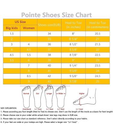 SHOLING Professional Women's Pointe Shoes 8.5 Pink with Toe Pads for Girls - Buy Online on GoSupps.com
