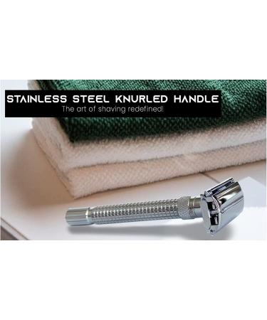 G.B.S Men's Classic Chrome Adjustable Safety Razor - Smooth Shave & 20 Premium Blades | Buy Internationally - Buy Online on GoSupps.com