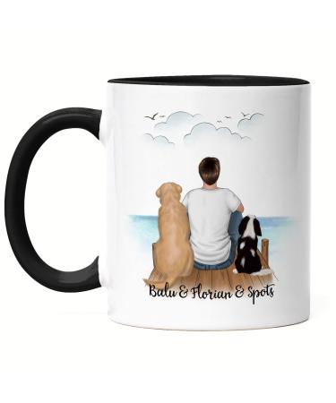 Kiddle-Design Dog Dad Mug Black Personalized Dog Owner Gift Dog Lover Dogs Dog Dad Dog Fan Dog Motif Pet