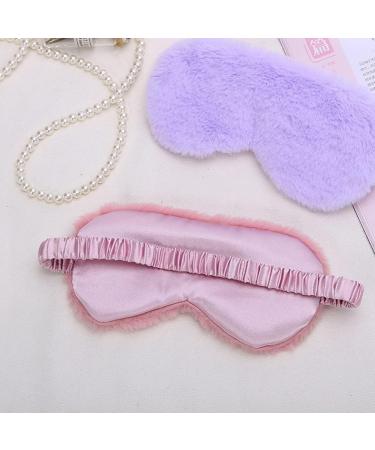 3Pcs Super Soft Plush Sleep Masks - Elastic Band Eye Shade for Men Women - Travel, Yoga, Nap - 3 Colors - Buy Online on GoSupps.com