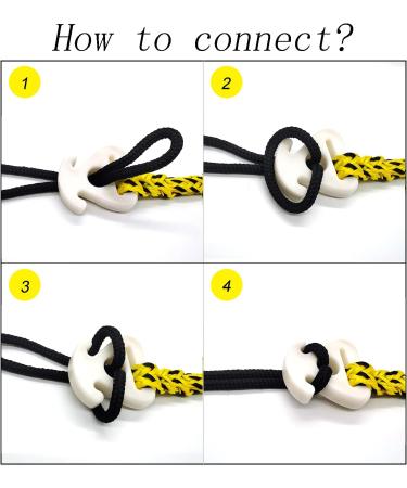 DockMoor Towable Rope Connector 2-Pack | Tubing Boat Tubes Quick Connect Rope - Yellow & Red | Ideal for Wakeboarding, Skiing, and Water Sports - Buy Online on GoSupps.com
