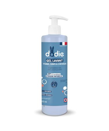 DODIE 3-in-1 Cleansing Gel (500 ml) - Face Body and Hair Cleanser - 92% Natural Ingredients - Hypoallergenic - From Birth