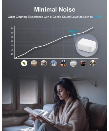 CO-Z Denture Cleaner 200ml - Compact Ultrasonic Retainer Cleaner with U-VC Light | 2 Timer Settings for Dental, Jewelry, Razor - Professional Grade - Buy Online on GoSupps.com