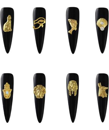 80 PCS Egyptian Gold Nail Charms - Nail Art Supplies for Manicure & DIY Decorations - Buy Online on GoSupps.com