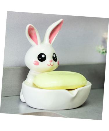 Ciieeo 2pcs Ceramic Soap Dish Bathroom Washing Soap Rack Soap Holder Portable Soap Chinese Soap Bathroom Soap Dish Self-soap Dish Bunny Soap Dish Rabbit Ceramics White Sponge Miss Jewelry - Buy Online on GoSupps.com