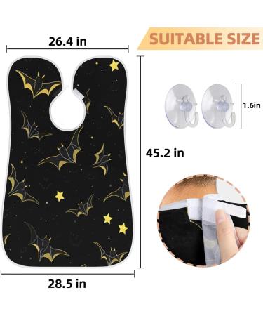 Bat Beard Bib Apron - Halloween Beard Catcher for Men | Perfect Father's Day & Christmas Gifts for Dad with Suction Cups - Buy Online on GoSupps.com