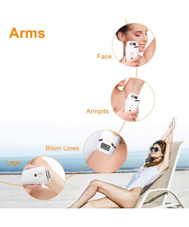 Huieter IPL Hair Removal Device - 999,999 Flashes, Permanent & Painless Laser Hair Remover for Men and Women, Facial Legs Arms Armpits Body, At-Home Use - White - Buy Online on GoSupps.com