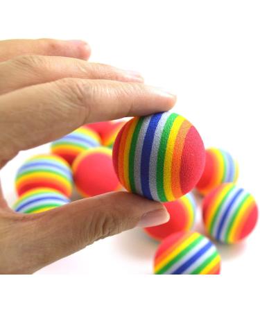 Bepets 12PCS Colorful Rainbow Foam Balls for Cats - Soft Sponge Cat Toy Balls for Indoor Play and Training - Buy Online on GoSupps.com