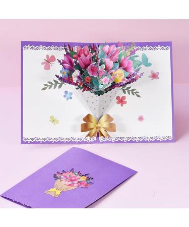 KieTeiiK 3D Pop-Up Magnolia Greeting Card For Birthday Teachers' Day Mother's Day Wedding Party Anniversary With Envelope Greeting Card With Envelope - Buy Online on GoSupps.com