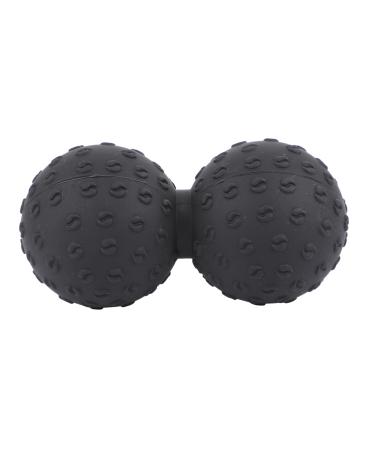 Lurrose yoga massage ball foam massage acupressure roller muscle roll muscle node lacrosse balls vibration massage foot massage self-massage roller body massage blushing pebbles peanut 12x6.3x6.3cm black