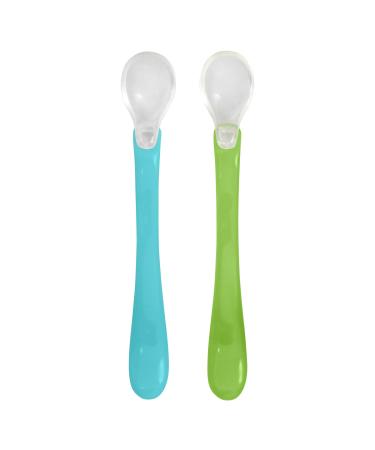Green Sprouts Feeding Spoons 6-12 Months Aqua 2 Pack