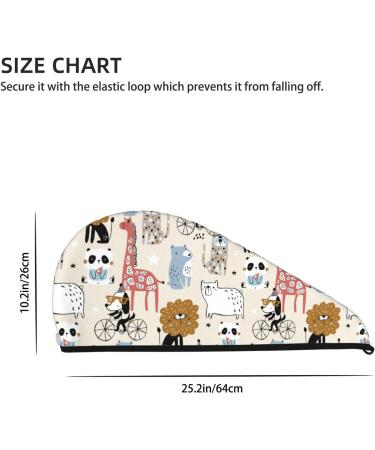 Hair Towel Wrap - Quick Drying Towel with Button | Animal Design Turban for Effortless Hair Care - Buy Online on GoSupps.com