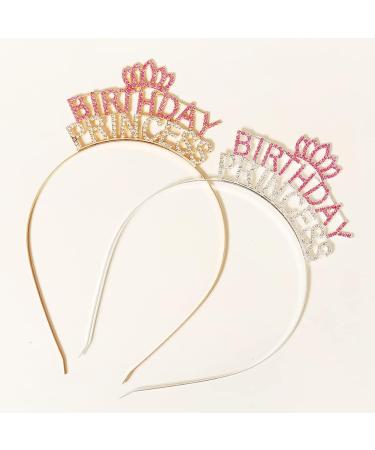 DAMI Silver Rhinestone Happy Birthday Headband - Women's Princess Tiara Hair Band - Buy Online on GoSupps.com