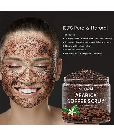 Arabica Coffee Scrub 100% Pure & Natural Face Body Hand Foot Leg Exfoliator Anti-Cellulite Wrinkle Stretch Marks 100g - Buy Online on GoSupps.com