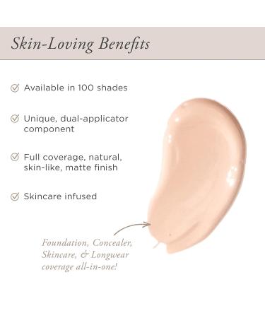 R MINERALS 4-in-1 Love Your Selfie Longwear Foundation & Concealer | Full Coverage Liquid Foundation | Hydrating Formula | Cruelty-Free - Buy Online on GoSupps.com